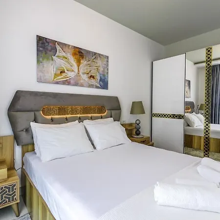 Sea View Stylish Flat W Shared Pool In Alanya Apartment